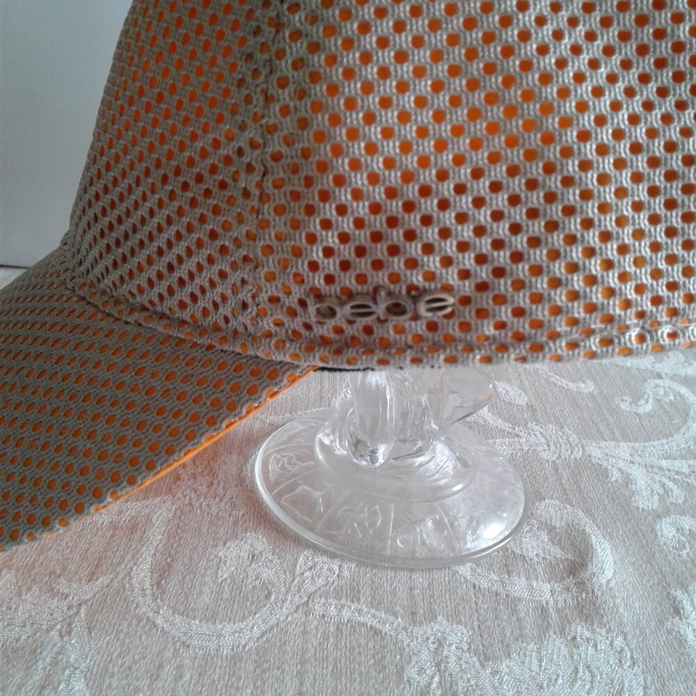 BEBE- Hat Cap Women's Adjustable- beige and orange  NEW